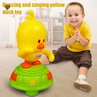 vei eléctrico pequeño pato juguete bailando música rotación con luz led para niños niños (1)