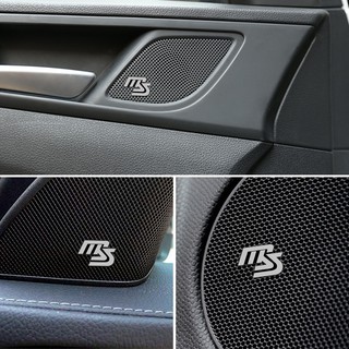 4 unids/set coche Audio aluminio pegatina Control Central Multimedia altavoz pantalla emblema de la pantalla de la insignia de la etiqueta engomada para Mazda MS CX-9 323 626 (8)