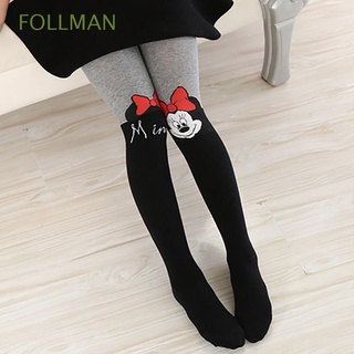 follman kawaii de dibujos animados pantimedias encantadora medias niños medias bordado lolita dulce chica delgada transpirable calcetines