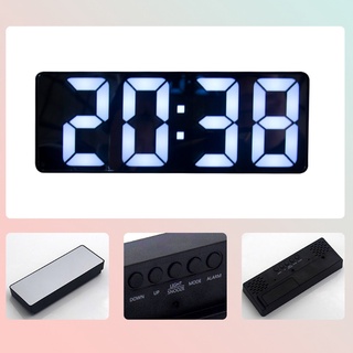 Reloj Despertador electrónico con alarma luminosa Silencioso con alarma De escritorio con pantalla Digital (6)