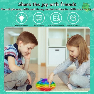 Pop Fidget juguete aliviar el estrés Color arco iris empuje burbuja antiestrés juguete sensorial para niños adultos matar tiempo (8)