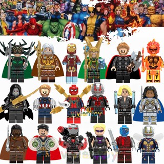 Lego Thor Loki Hela Odin Iron Man Spiderman Marvel Super Heroes Bloques De Construcción Juguetes Educativos Regalos