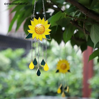 [ong] Campanas de viento de girasol para colgar en la pared, adorno de girasol, en forma de murciélago, decoración de jardín.