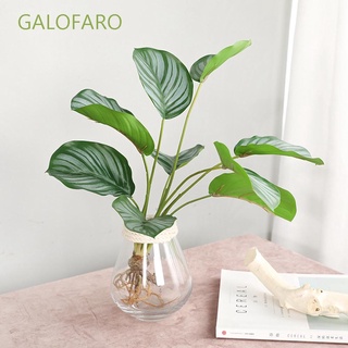 GALOFARO Lifelike Arrowroot Leaves Real Touch Home Decor Artificial Green Plant Wedding Table Ornament Room Decorations Arrowroot Bouquet Fake Plants Greenery Garden Decoration