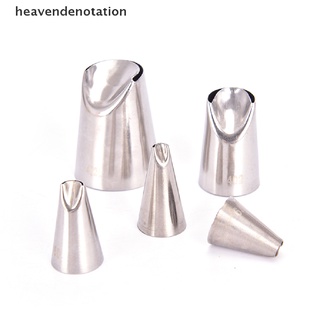[heavendenotation] juego de 5 boquillas para glaseado, crema, pastelería, decoración de pasteles, herramientas para hornear (1)