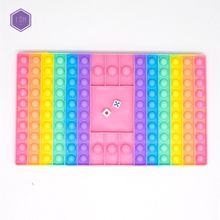 Juguete de descompresión de silicona colorido Push burbuja Fidget sensorial juguete de pensamiento de entrenamiento juego de rompecabezas para niños adultos (5)