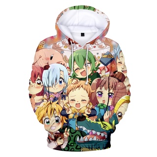 Anime Seven Deadly Sins ropa sudadera niño primavera y otoño manga larga bolsillo sudadera Anime Streetwear