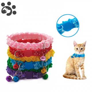 Lindo Collar de gato de encaje con campana ajustable pequeños collares para cachorro gatito Kawaii gato cuello decoración collares accesorios para mascotas