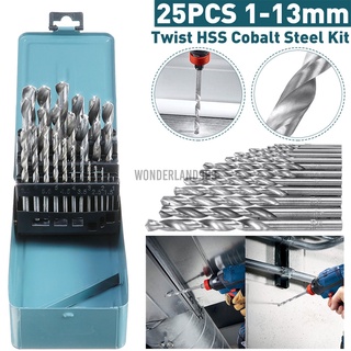 Twist HSS High Speed Cobalt Steel Kit Metric Drill Bit Tool Set 25Pcs 1-13mm (1)