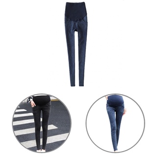 accessto Breathable Women Jeans High Waist Elastic Belly Band Multi Pockets Ladies Clothes