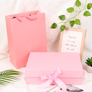 [alg] 3 piezas caja de regalo de lujo caja de regalo magnética con tarjeta de felicitación caja de embalaje [adorelovegood] (4)