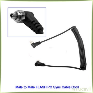 cable de sincronización de pc flash macho a macho con bloqueo de tornillo para canon