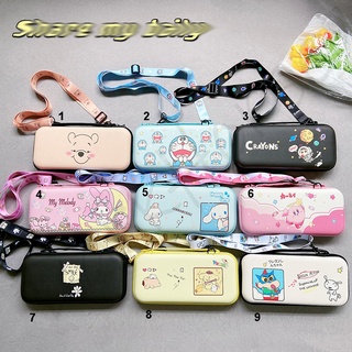 Nintendo Switch bolsa de almacenamiento lindo de dibujos animados Kirby viaje caso de transporte consola de juegos bolsa protectora con cordón (1)