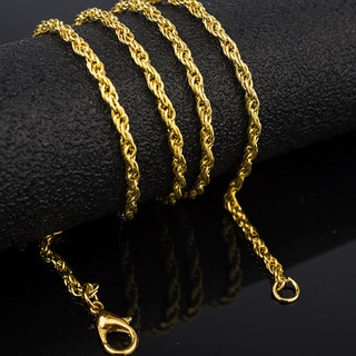 Collar de cadena de brezo de moda coreana Simple de una sola cadena para hombres y mujeres (7)