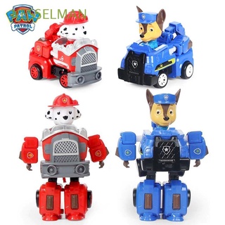 KESSELMAN Kids Patrol Chase Dog Vehicle Toys Rescue Rocky Deformation Car Model Toy Ryder Car Action Doll Toy Kids Marshall Robot Dog Anime Figure/Multicolor