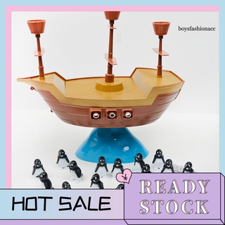 Bby--Divertido pirata barco pingüino equilibrio juego de mesa de escritorio interactivo juguete de niños