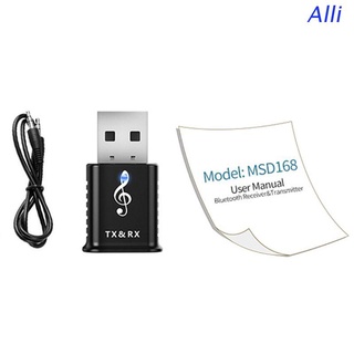 Alli adaptador 2 en 1 USB compatible con Bluetooth transmisor receptor 5.0 adaptador Aptx