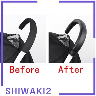 [Shiwaki2] cubierta de cierre de mango de PU para cochecito de bebé, accesorios para cochecito de bebé