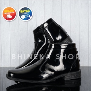 Zapatos brillantes Pantofel servicio de oficina servicio de policía Tni guardia de seguridad zapatos formales de los hombres zapatos de oficina