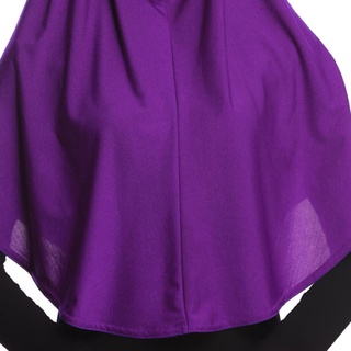 Ty 80CM largo diseño de Color sólido suave musulmán cubierta completa de las mujeres hiyab Cap