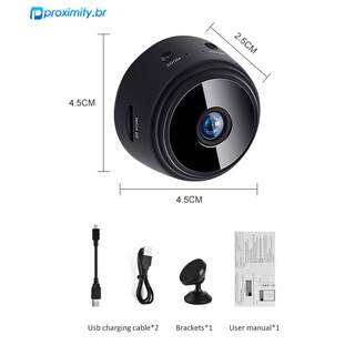 ⚡Entrega rápida mini cámara de seguridad inalámbrica 720p hd wifi ip dvr visión nocturna (4)
