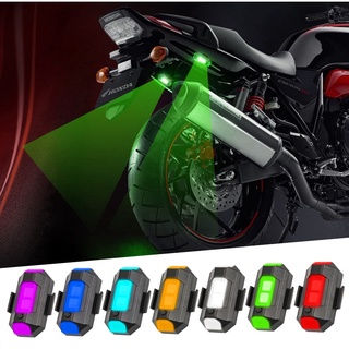 Mini Luz De Advertencia De Cola Para Motocicleta Drone Estroboscópica LED 7 Colores Indicador De Señal De Giro Reajuste Universal Accesorios De Moto (1)