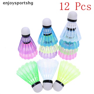 [enjoysportshg] 12 piezas de plástico colorido bola de bádminton volantes deporte entrenamiento deporte [caliente]
