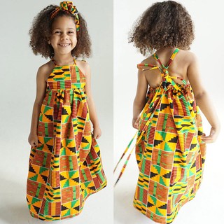Jdzzstore banda de pelo con estampado africano para niñas/bebés/banda para el cabello/vestido Casual princesa