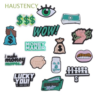 HAUSTENCY Fashion Money Maker Party Favors Shoe Decoration Charms Shoe Charms Bracelet Wristband Decorations Birthday Gifts PVC Shoes Decorations Cute for Adult Teens Kids Fit for Clog Shoes