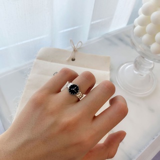 Tipo de reloj anillo de diseño de carácter Individual índice dedo anillo marea accesorios de moda