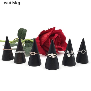wutiskg - soporte para anillo de madera (cono, anillo de dedo, joyería, organizador co)