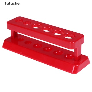 tutuche laboratorio tubo de prueba titular de 6 agujeros estante de plástico rojo soporte burette soporte co