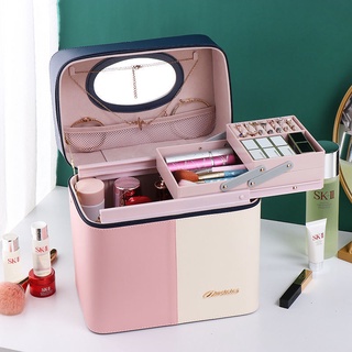 Nueva bolsa de cosméticos portátil y versátil nuevo Internet celebridad cosméticos caja de almacenamiento de escritorio compartimento l