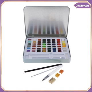 juego de caja de pinturas de acuarela de 36/48 colores con bolígrafo para dibujar manualidades
