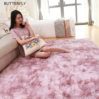 [mariposa] Alfombra Shaggy Tie-dye impreso de felpa piso esponjoso alfombra de área alfombra sala de estar alfombras (7)
