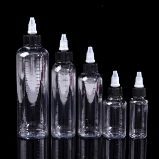 acco 30ml-250ml plástico pet capacidad líquida gotero botellas pigmento tinta contenedores nuevo