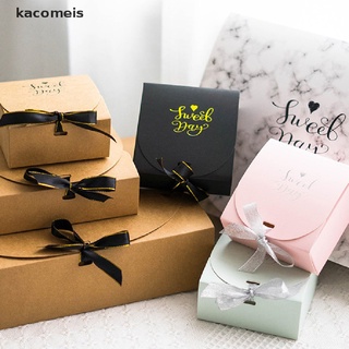 [Kacomeis] Creative Simple style Gift box Kraft Paper DIY gift bag Candy box Party Supplies GYJX