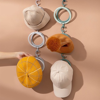 3 anillos para sombreros, ganchos para organizador de sombreros, gorras de béisbol, soporte para colgar en la pared, puerta colgante, bufandas, estante