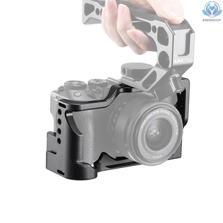 [enew] Jaula De cámara De aleación De aluminio con orificio De posicionamiento Arri 1/4 tornillo compatible con Canon Eos M6 Mark Ii cámara Digital sin espejo