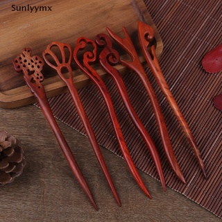 [sxm] horquilla tallada de madera hecha a mano palo de pelo vintage madera tallada mujeres accesorio de pelo uyk