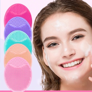 [1 paquete de cepillo de limpieza facial de silicona ovalada suave] [exfoliador de cara cepillo de lavado de puntos negros para limpieza profunda cuidado de la piel] [herramienta limpiadora de belleza] (1)