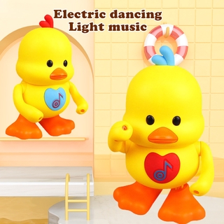 Música bailando pato lindo diseño bebé juguete con 12 canciones Cool iluminación eléctrica juguetes educativos para niña juego regalo de cumpleaños niños