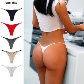 Sutiska Women Panties Underpants Seamless Thong Underwear High Waist Briefs G String CO