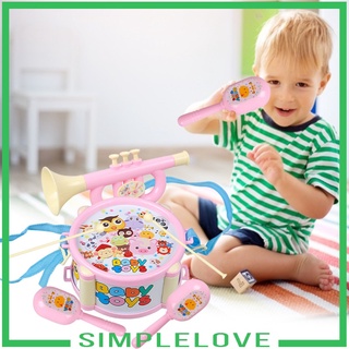 [SIMPLELOVE] Juguete de tambor para niños/Kit de instrumentos de música/juguete educativo de aprendizaje temprano (1)