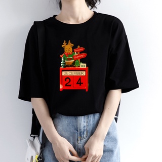 Navidad Pareja Camiseta UNISEX Impreso Gráfico Manga Corta T-Shirt Mujeres Tee SD11028