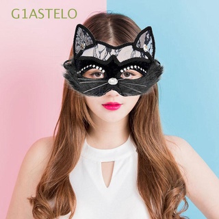 g1astelo moda fiesta protección niñas gato protección veneciana mascarada mujeres sexy lujo halloween ojo de gato negro encaje elegante accesorios/multicolor