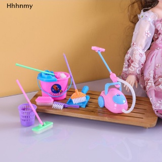 hmy> 9 piezas mini fregona escoba juguetes herramientas de limpieza kit de casa de muñecas juguetes limpios bien