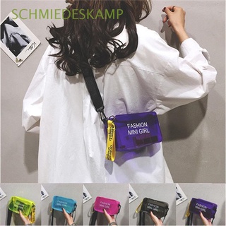 SCHMIEDESKAMP Moda Bolsa De Mensajero PVC Transparente Jelly Bag Bolso De Hombro Mini Color Caramelo Dulce Bolsos Niñas Crossbody/Multicolor