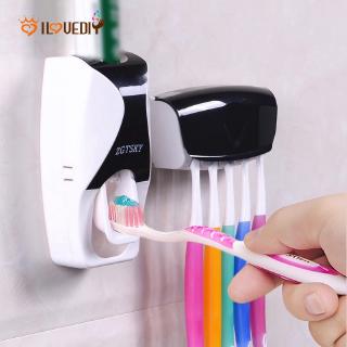 soporte de cepillo de dientes/dispensador automático de pasta de dientes/juego de accesorios de baño/cepillo de dientes sin punzón soporte de pared bastidores/juego de herramientas de baño