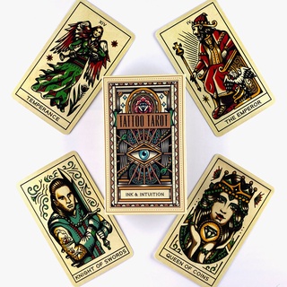 tatuaje tarot deck ocio fiesta juego de mesa fortune-telling prophecy oracle tarjetas
